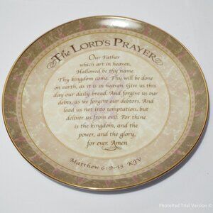Vintage Avon The Lord’s Prayer Decorative Plate – 2002 Collectible Religious Pla